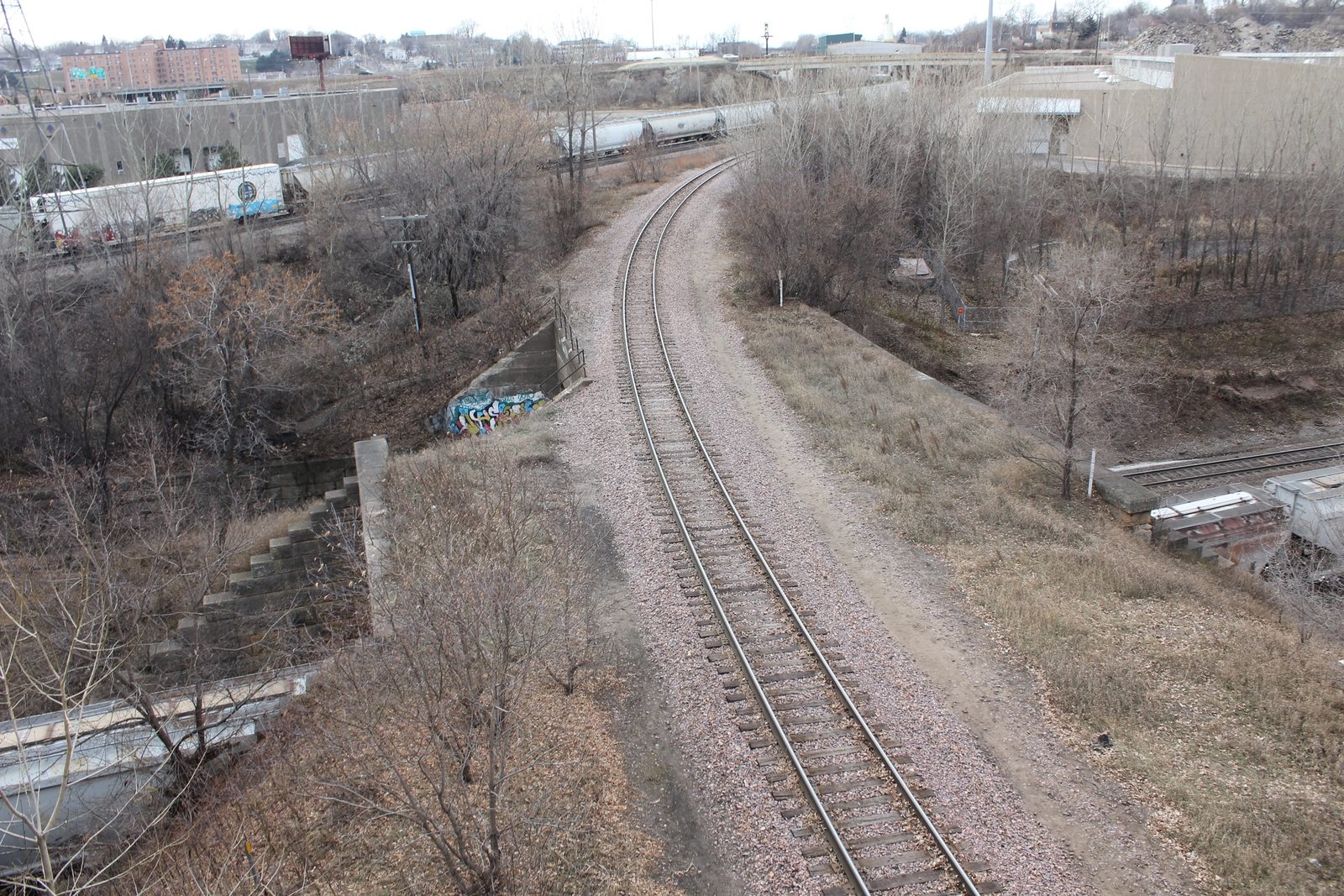 Looking west